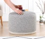 Atelier Del Sofa Cedre - Puf de lino Gris